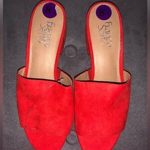 Franco Sarto Women's Orange Slide Sandals